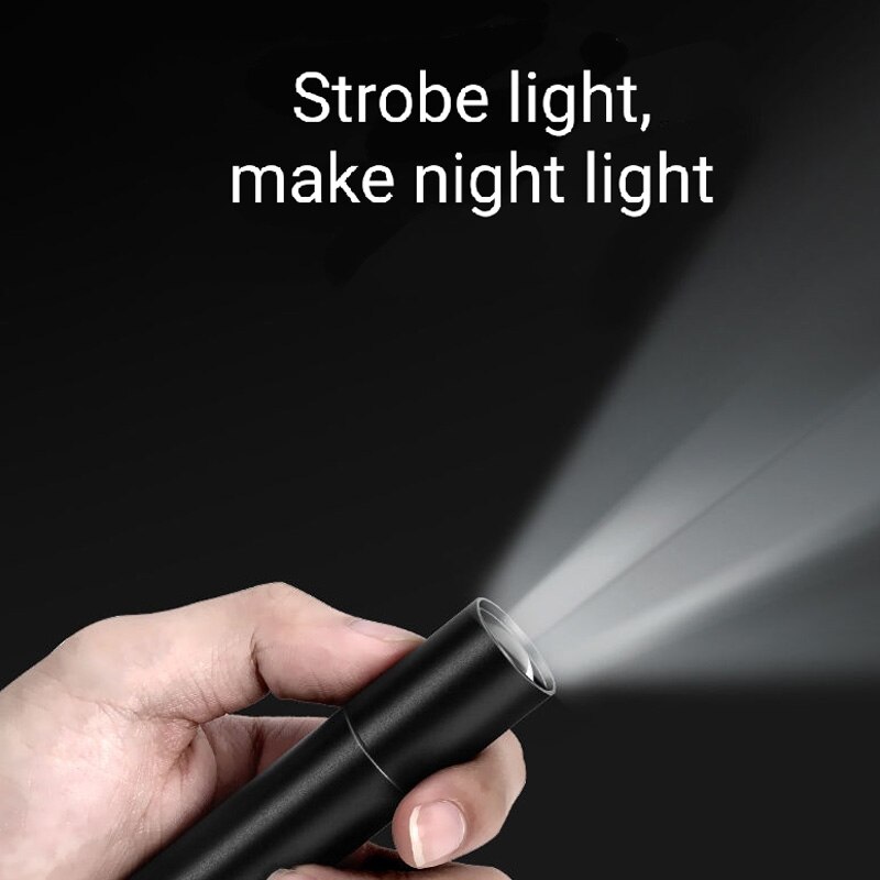 Mini Torch flash light Black Rose gold color LED light 3 mode adjustable built in rechargeable flashlight Torch