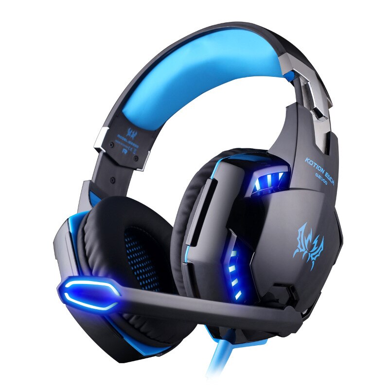 KOTION chaque Casque de jeu Casque basse profonde stéréo jeu Casque avec Microphone lumière LED pour PS4 ordinateur portable PC Gamer
