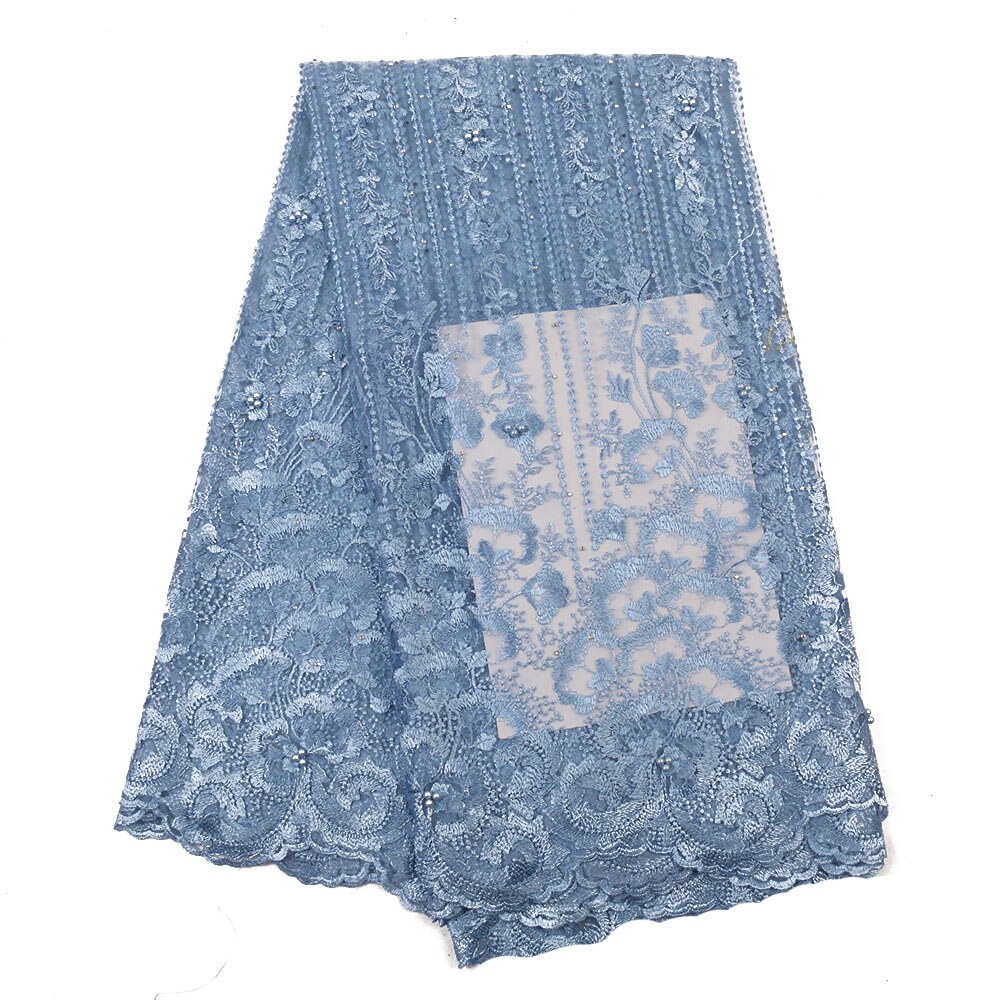 Nigerian Lace Fabrics Embroidered African Lace Fabric For Wedding Dress French Tulle Lace Material YA3275B-7