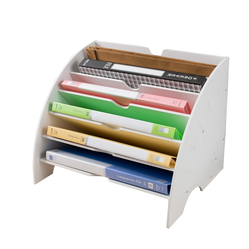 A4 Magazine Holder Organizers File Storage Box Desk Accessories File Holder Multi-function White Magazine Organizer