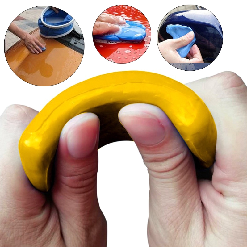 100g Car Wash Clay Car Detailing Clay Automotive Glass Mirror Remove Rust Debris Washer: Yellow