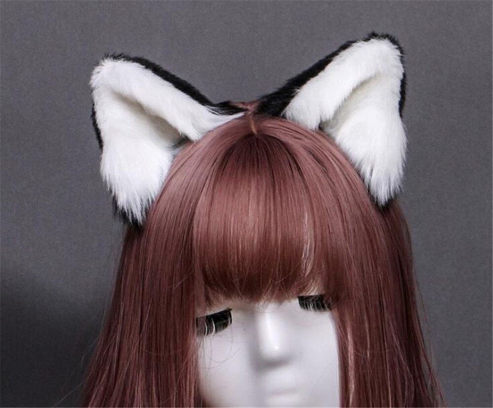 Oreilles de chat faites à la main cos simulation oreilles d'animaux oreilles de chat pince d'oreille KC mignon oreilles d'animaux en peluche vêtements de coiffure C355