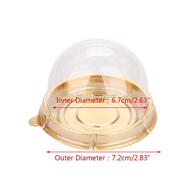 50 Pcs Mini Ronde Maan Cake Container Bruiloft Gunst Dozen 80G Mooncake