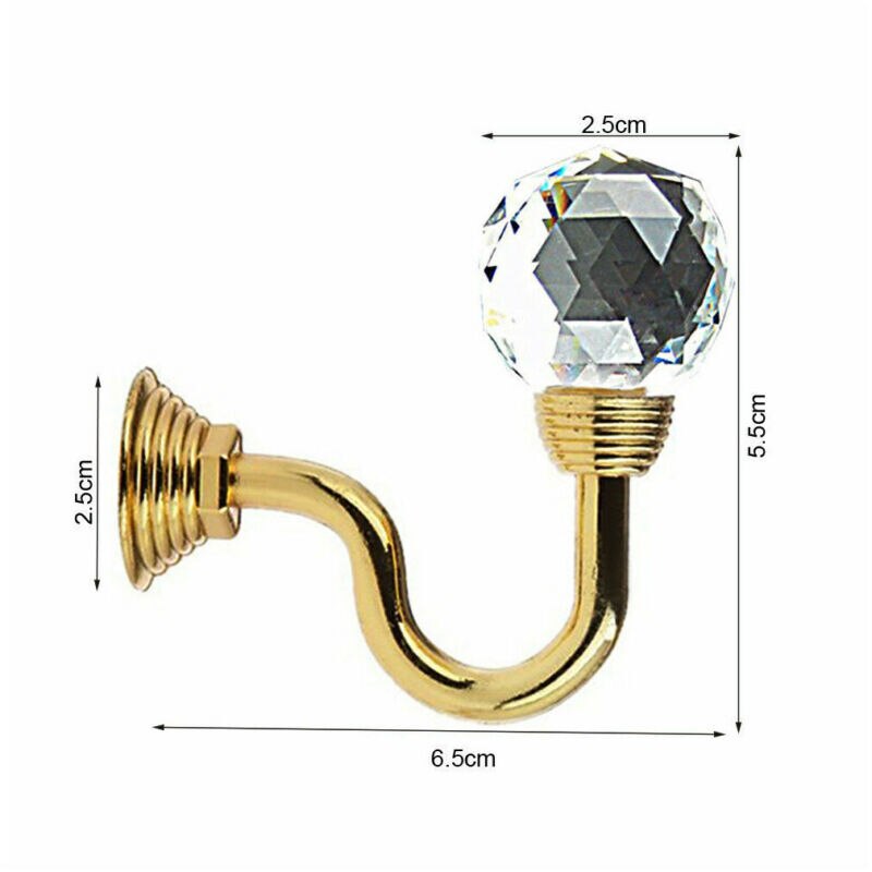 VS VOORRAAD Kristalglas Gordijn Holdback Muur Tie Terug Haak Hanger Holder Lade Handvat CU