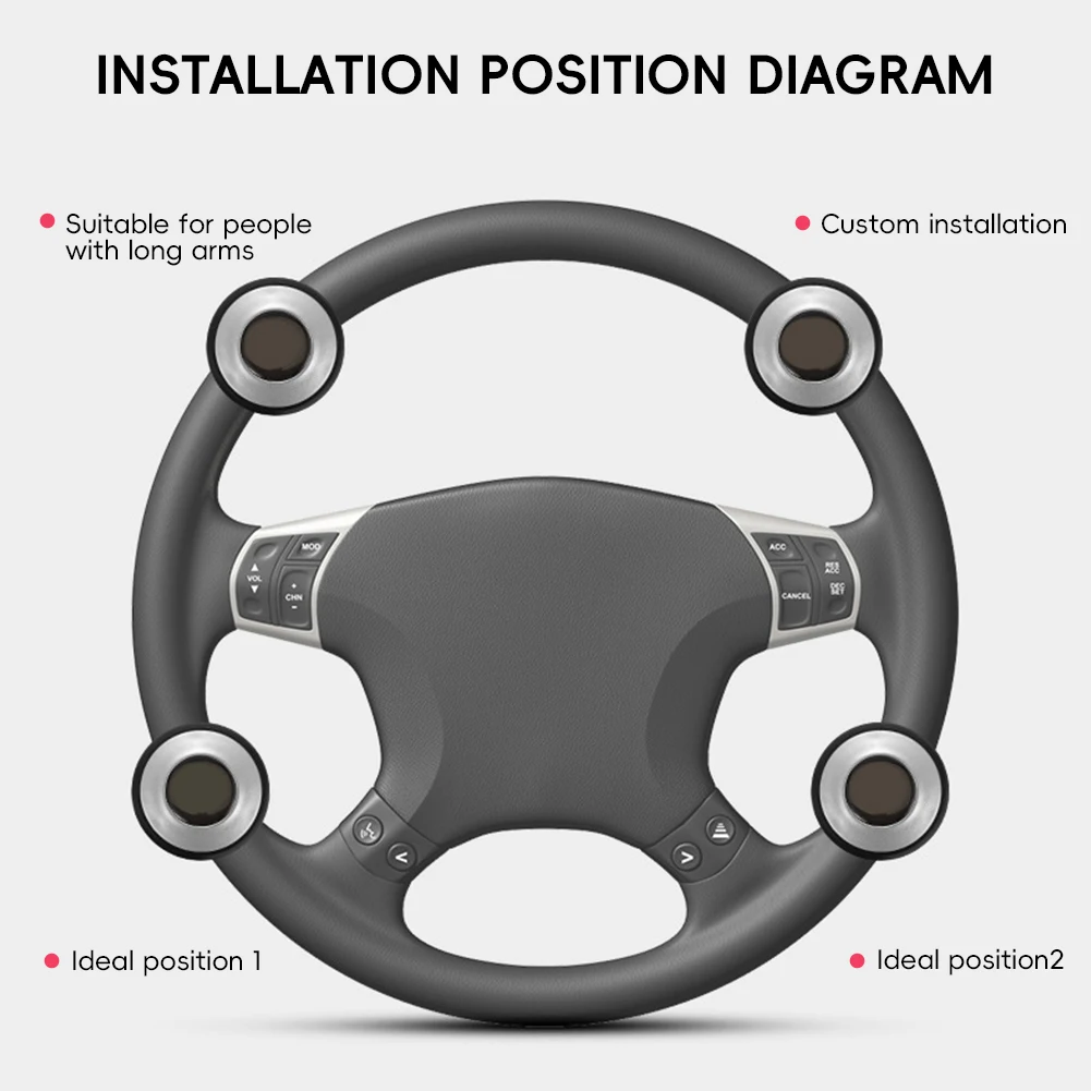 Manopola a sfera del ripetitore del volante uso universale ruota a 360 gradi Clip del ripetitore dell'auto maniglia di alimentazione dello sterzo accessori per ricambi Auto