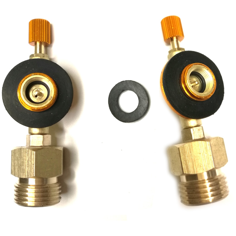 Flad cylinder refill adapter camping komfur adapter propan tank stik gasflaske konvertere til tysk type
