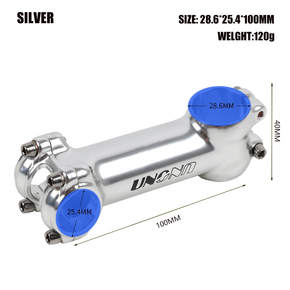 UNO Ultralight Aluminum Alloy MTB Bike Stem 28.6*25.4mm 60-130mm +/- 7Degree Handlebar Stem Cycling Bike Accessories: VIOLET/紫罗兰