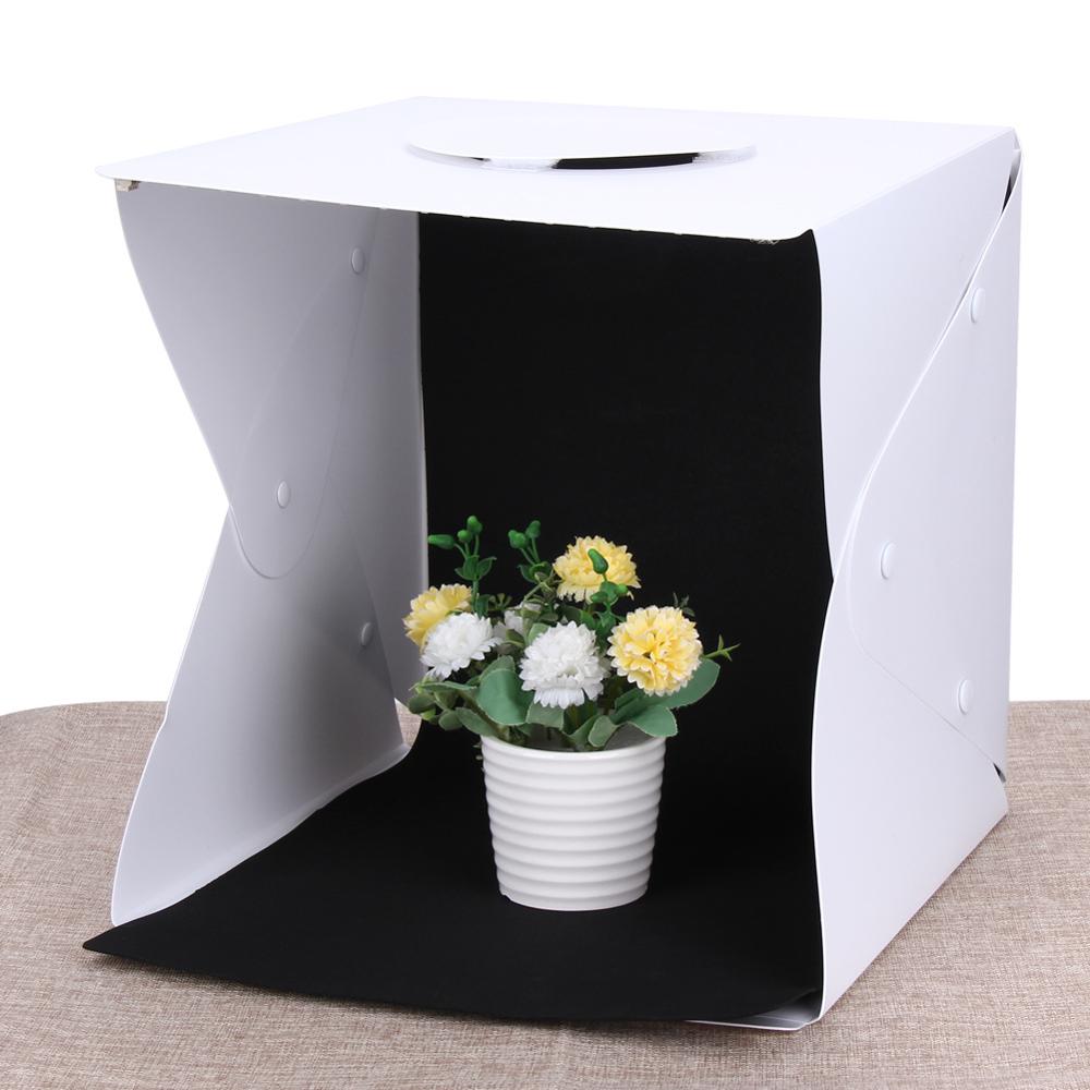 30cm mini led lys fotografering studie softbox led lys soft box kamera foto baggrund box belysning telt kit