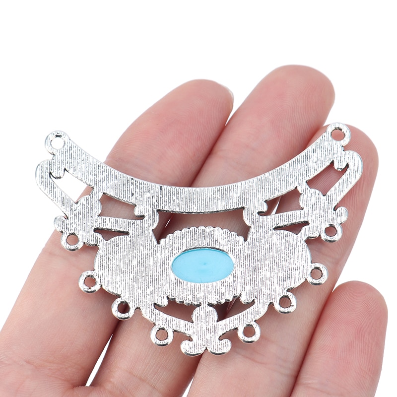 ZXZ 5pcs Large Boho Chandelier Multi Strand Connector Charms Pendants for Necklace Jewelry Making Findings