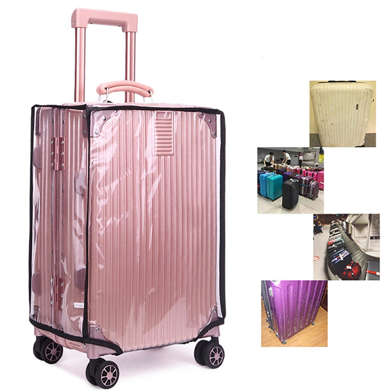 18-30 Inch Suitcase PVC Cover Protector, Transparent Luggage Cover Waterproof Wheeled Suitcase Dustproof Sleeve Travel Accessory