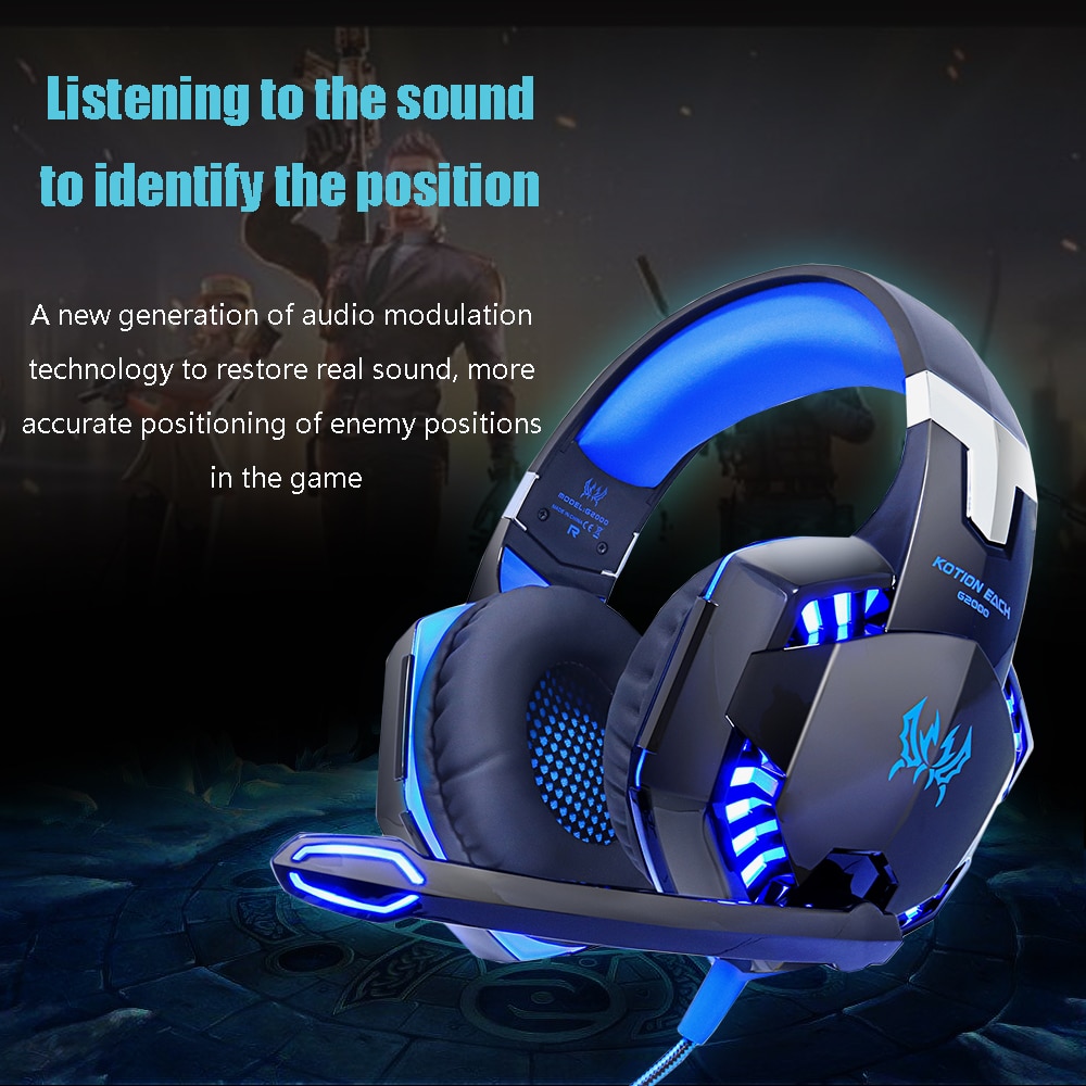 Gaming Muis 4000 Dpi + Headset Stereo Gamer Hoofdtelefoon Met Microfoon Oortelefoon Verstelbare Gamer Muizen Wired Usb Voor Pc Muizen set