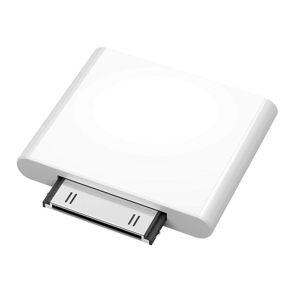 Mini 30-pin Bluetooth Audio Transmitter Music Adapter for iPod Classic/Nano/Touch/Shuffle/Mini/Video: White