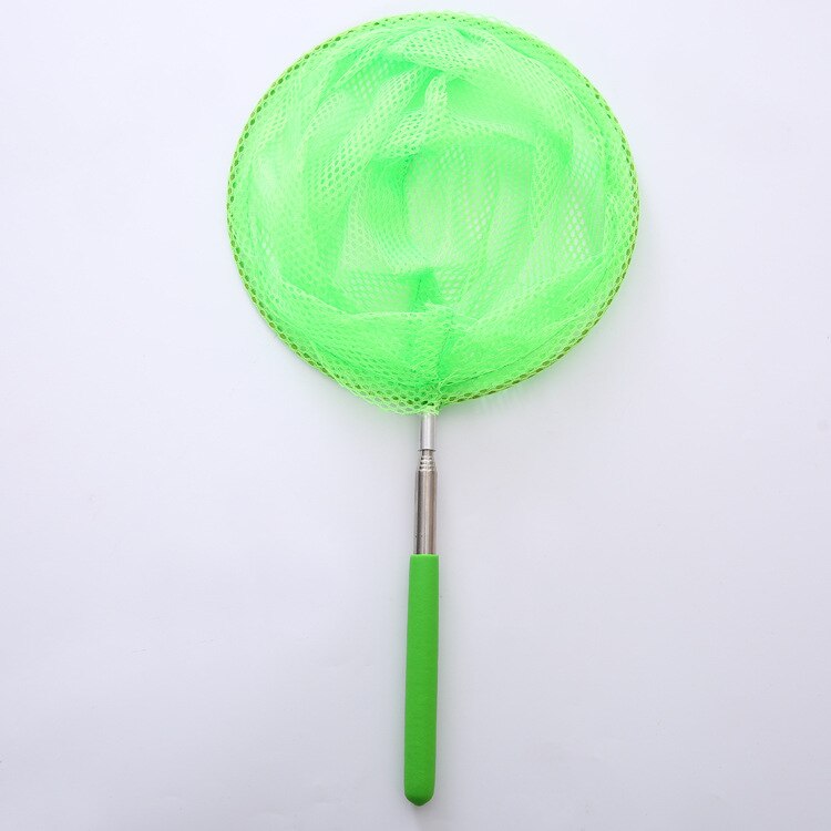 Télescopique pêche insecte papillon libellule filet en acier inoxydable tige attraper têtard poisson filet enfants extérieur Aquarium nettoyage outils: green