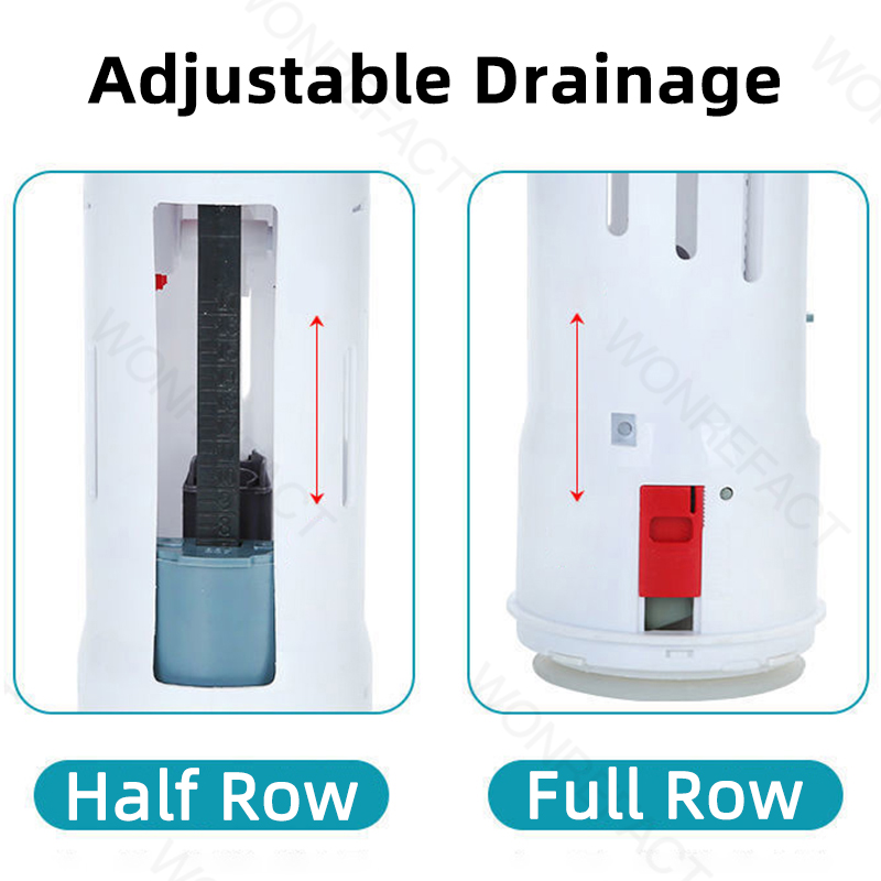 Universal Toilet Tank Replacement Kit Toilet Buttons Toilet Dual Flush Valve Water Inlet Valve Accessories Adjustable Float