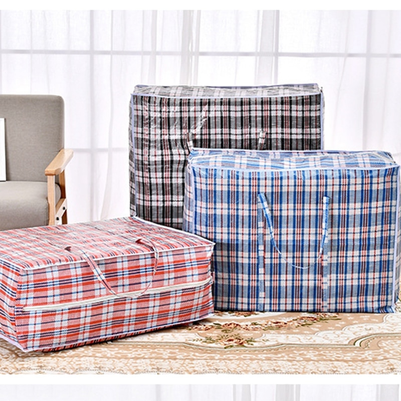 Shopping Carrier Bag Laundry Rugged Strong Zipped Plastic PVC Reusable Luggage