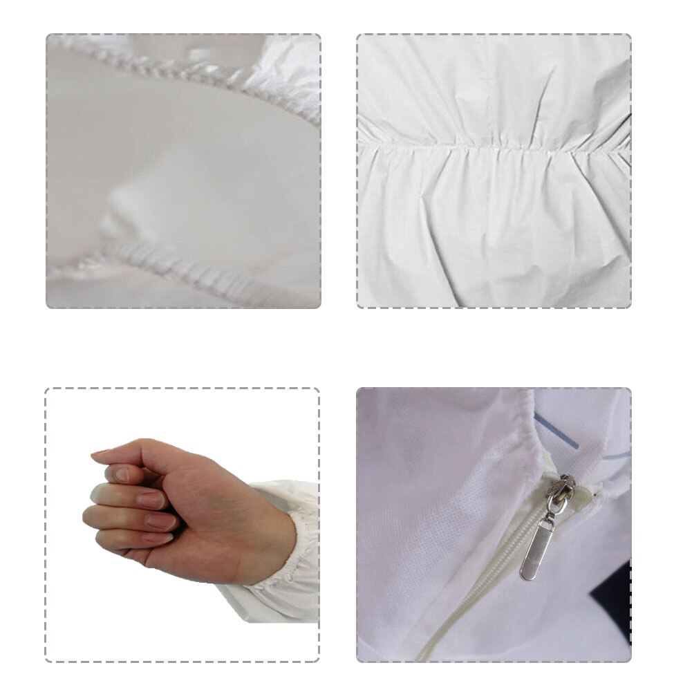 White Coverall Hazmat Suits Protection Protective Disposable Anti-Virus Clothing Disposable Factory Hospital Safety Clothing