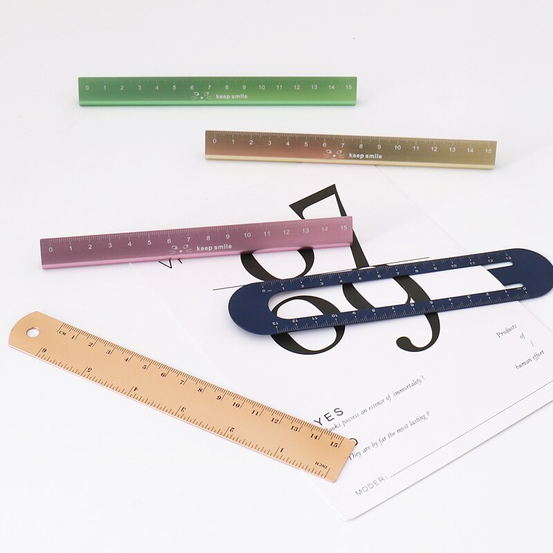 Tutu rustfrit stål metal lineal metrisk regel præcision dobbeltsidet måleværktøj 15cm h0105