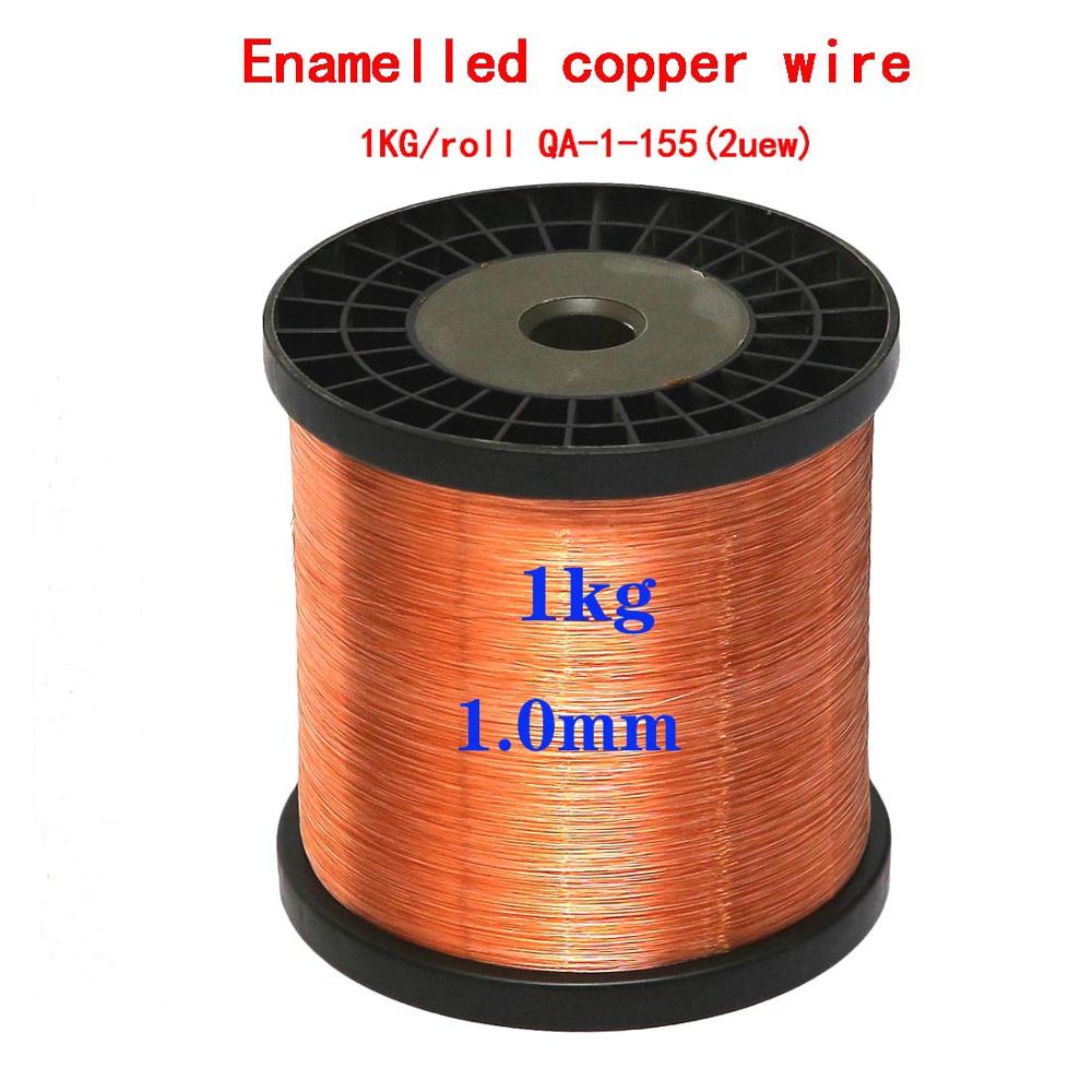 1kg/roll Copper Wire Enameled Copper Wire Magnetic Coil Motor Coil Transformer Inductor Wire Repair Winding DIY QA-1-155: 1.0mm 1kg