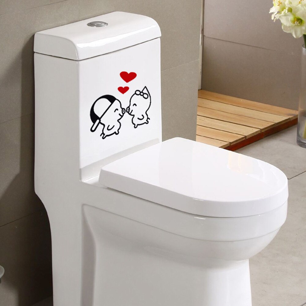Cartoon Waterproof Toilet Bathroom Sticker Household Toilet Sticker Personality Funny Decoration Sticker
