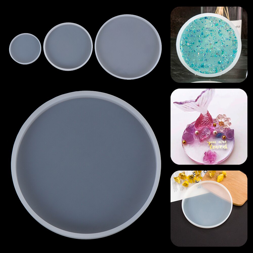 Transparent Fluid Arts Round Petri Dish Silicone Mold Round Coaster Epoxy Resin Art Supplies Make Your Own Coaster Resin Molds
