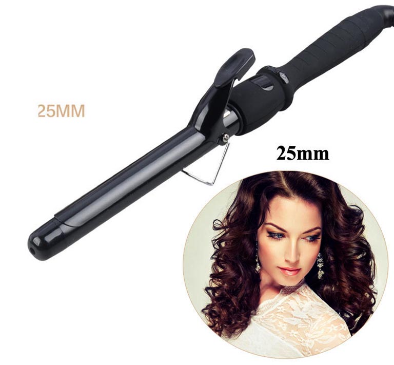 38mm/32/28/25/22/19 keramiska locktång temperaturjustering hår curler trollspö curler hår lockar hår verktyg: 25mm