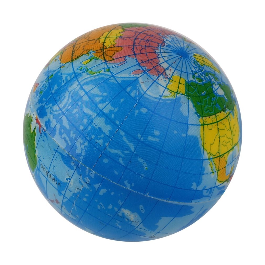 Mapa do mundo espuma globo terra alívio do estresse bouncy bola atlas geografia brinquedo th092 novo quente!