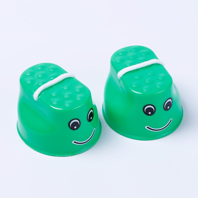 2 Stks/set Stelten Outdoor Speelgoed Plastic Balans Training Apparatuur Glimlach Coördinatie Spel Verdikte Springen Plezier Speelgoed Voor Kids: Green