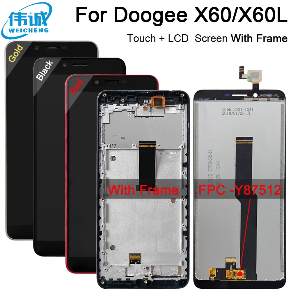 WEICHENG Für Doogee X60L X60 LCD Anzeige + berühren Bildschirm Montage Reparatur Teile 5,5 Zoll Ersatz + Werkzeuge + Klebstoff für Doogee X60