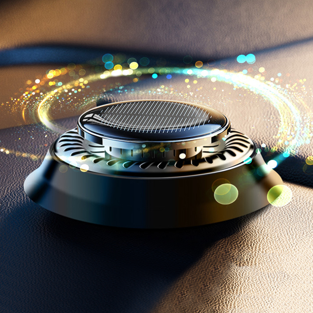 Zonne-auto luchtverfrisser Langdurige roterende auto Aromatherapie Auto etherische oliën Diffusers Ontgeurende interieuraccessoires