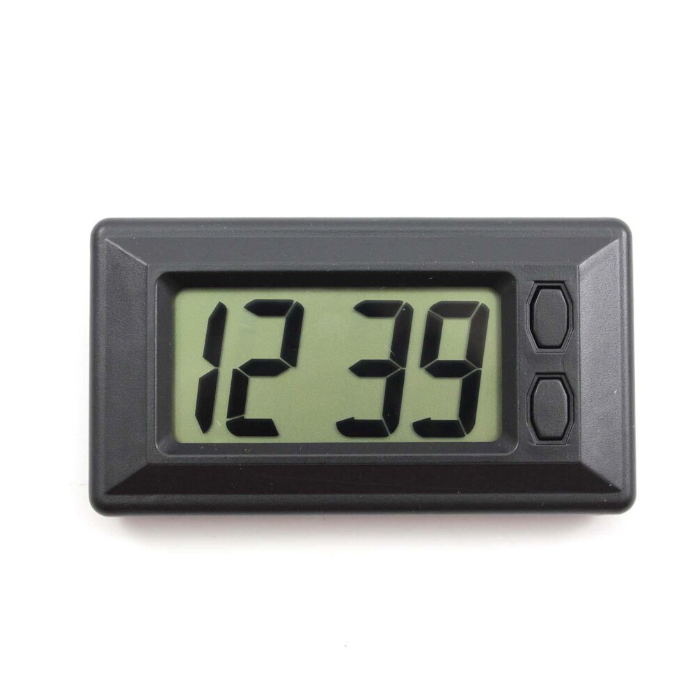 Time Calendar Home Black Digital Display Durable With Sticker Easy Install Ultra Thin Car Mount Practical Electric Clock