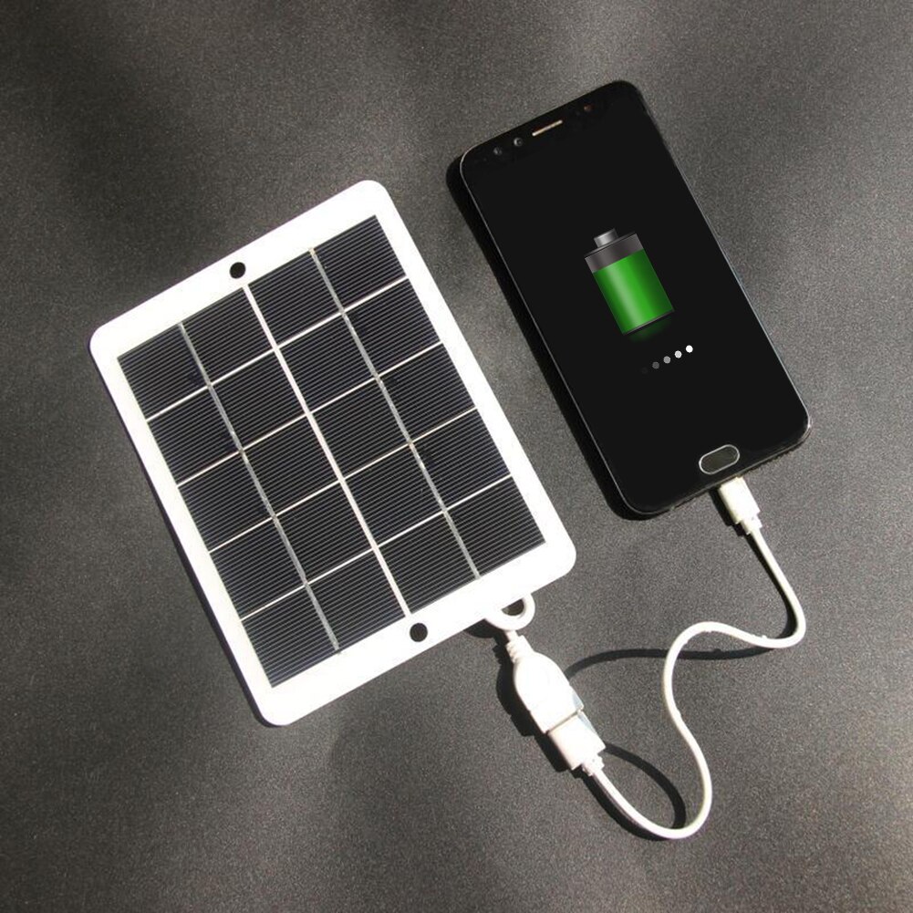 Portable Solar Panel Charger 3W 5V USB Solar Battery Charger for iPhone 6 7 8 Plus X Max 11 12 Pro Max Samsung Huawei