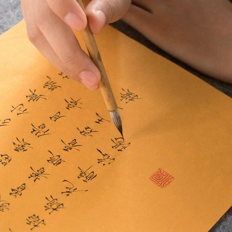 Chinese Mutiple Hair Calligraphy Brushes Weasel Hair Small Regular Script Song Huizong's Calligraphy Writing Brush Tinta China
