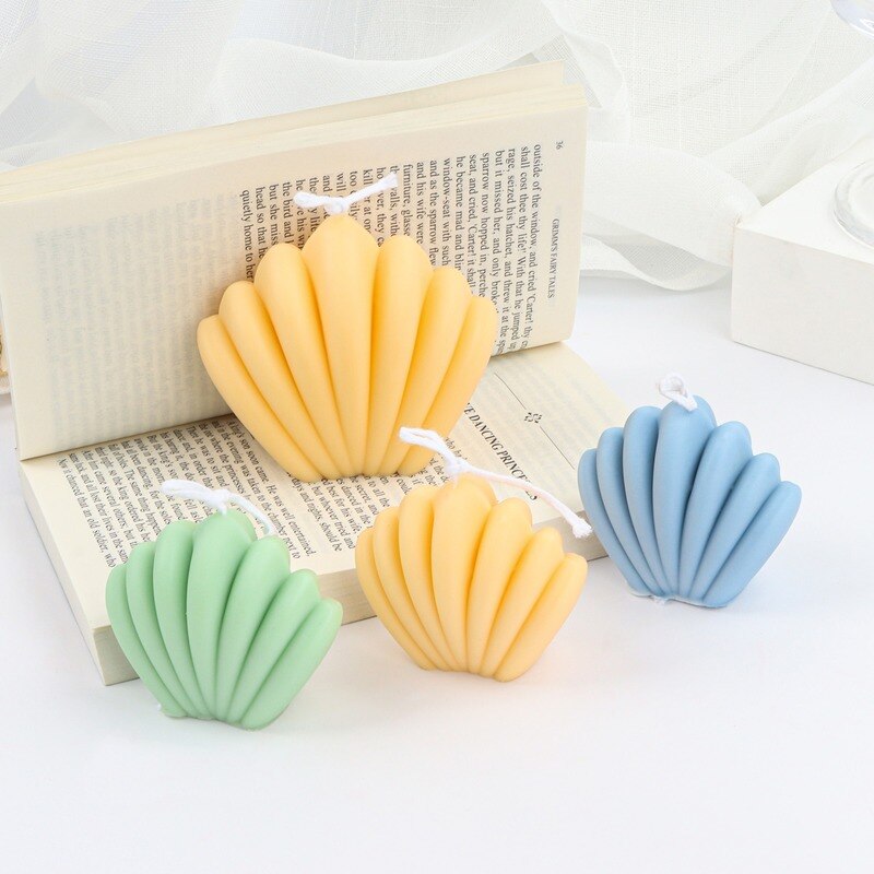 DIY 3D Shell Candle Mold 3d Silicone Molds Aroma Candles Molds for Plaster Candle Making Supplies Handmade Form