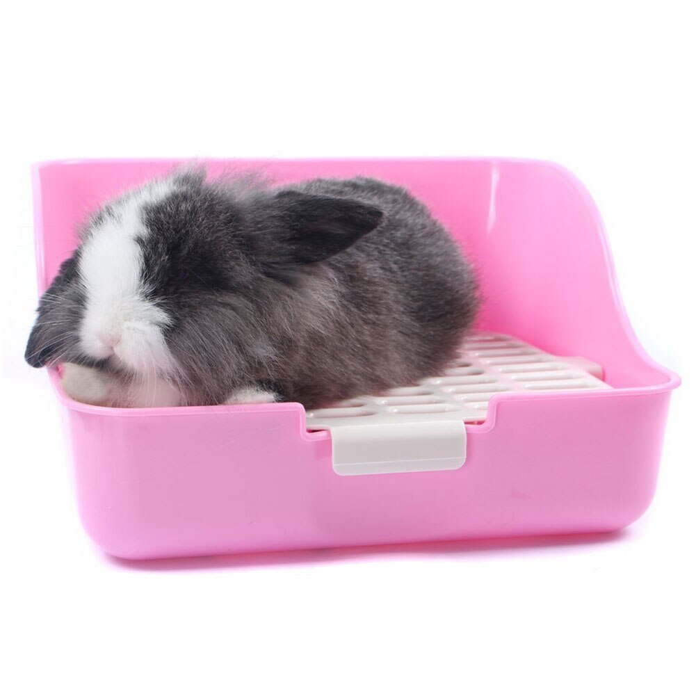Små husdjur hamster kanin toalett pottränare fixbar bur bricka kattlåda bur prydnad fixbar avtagbar kanin toalett potta