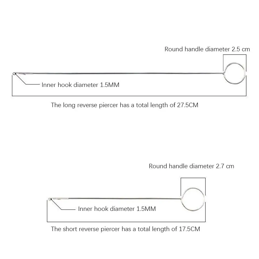 Naaien Loop Turner Hook RVS Loop Turner met klink voor stoffen buisriemen Strips DIY breien naaiaccessoires