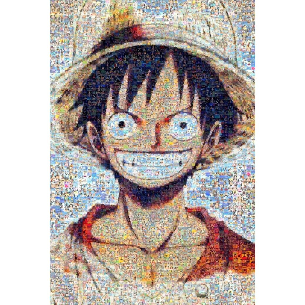 Pirates One Piece Jigsaw Puzzle 5000 Pieces Super King Jigsaw Puzzle 1000 Pieces of Wood Adult Luffy Cartoon: Lu Fei Mosaic Wood 1000 Pieces for Large Poster