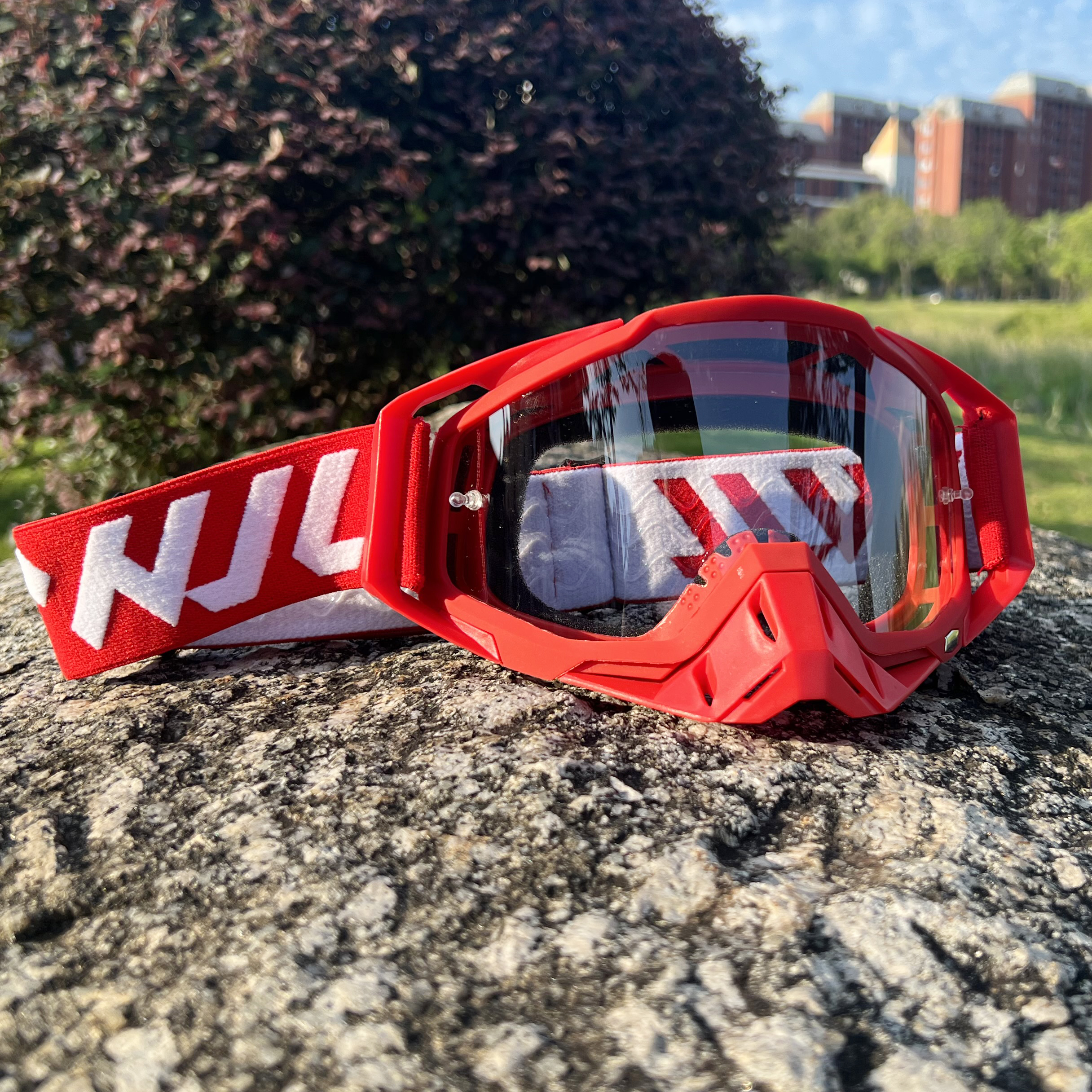 WJL Motocross-Brille, Motorrad-Sonnenbrille, Herren, MTB, ATV, Maske, winddichter Schutz, Skifahren, Radfahren, Rennen, Offroad-Brille: Champagner