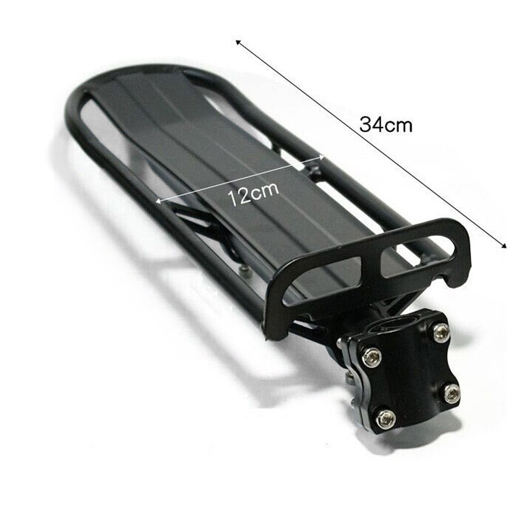 Fietsenrekken Verstelbare Bike Cargo Rack Fietsen Pannier Fiets Bagagedrager Rekken Zadelpen Buis Zwart Aluminium #41: Default Title