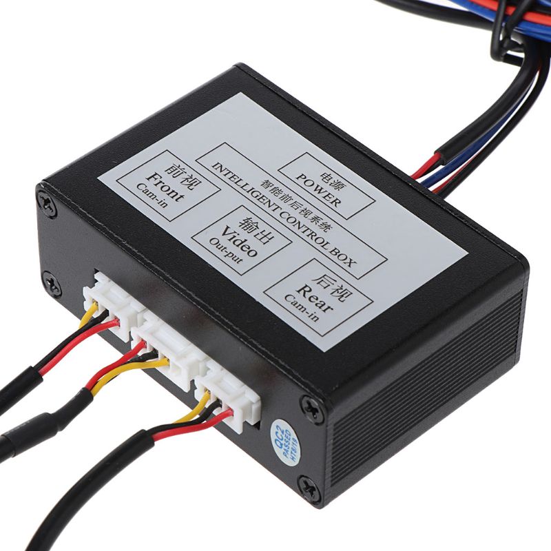 Cámara de marcha atrás para coche, sistema de zona ciega de vista derecha, conmutación inteligente, Vista frontal y trasera, caja de Control bidireccional