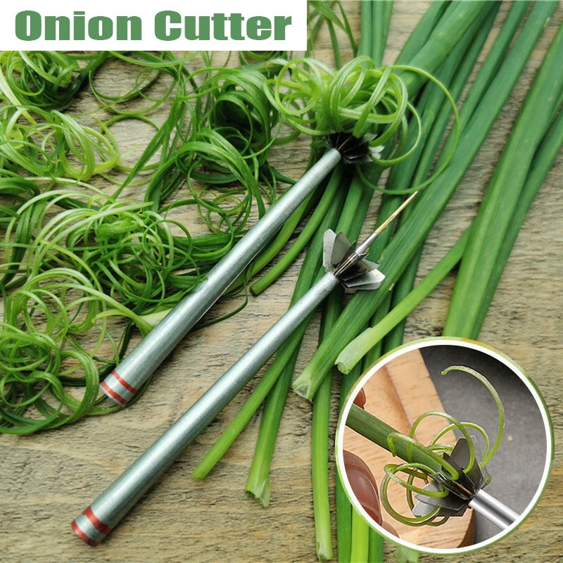 Stainless Steel Plum Blossom Onion Cutter Super Fine Green Onion Shredded Cutter Slicer Kitchen Tools Accessories Supplies