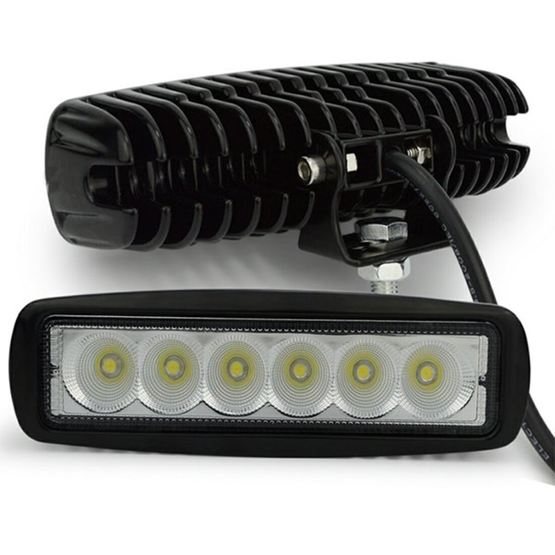 6LED Auto Werklamp 18w Spotlight Hoge Heldere LED Aluminium Waterdichte Auto Offroad SUV Truck Koplampen Rijden lamp 12V