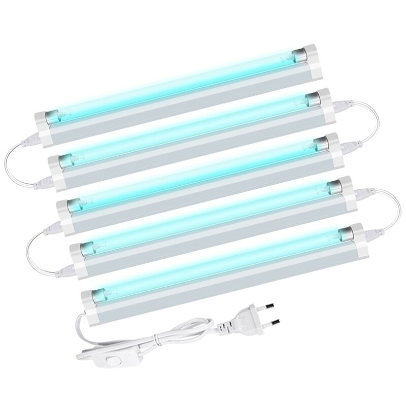 Quarz Ozon UVC Lampe Sterilisator UV Licht T5 Uv-röhre Lampen Keimtötende Licht Desinfektion Milbe Keim Bakterium Mörder: Five T5 Tubes Set / 220V 8W