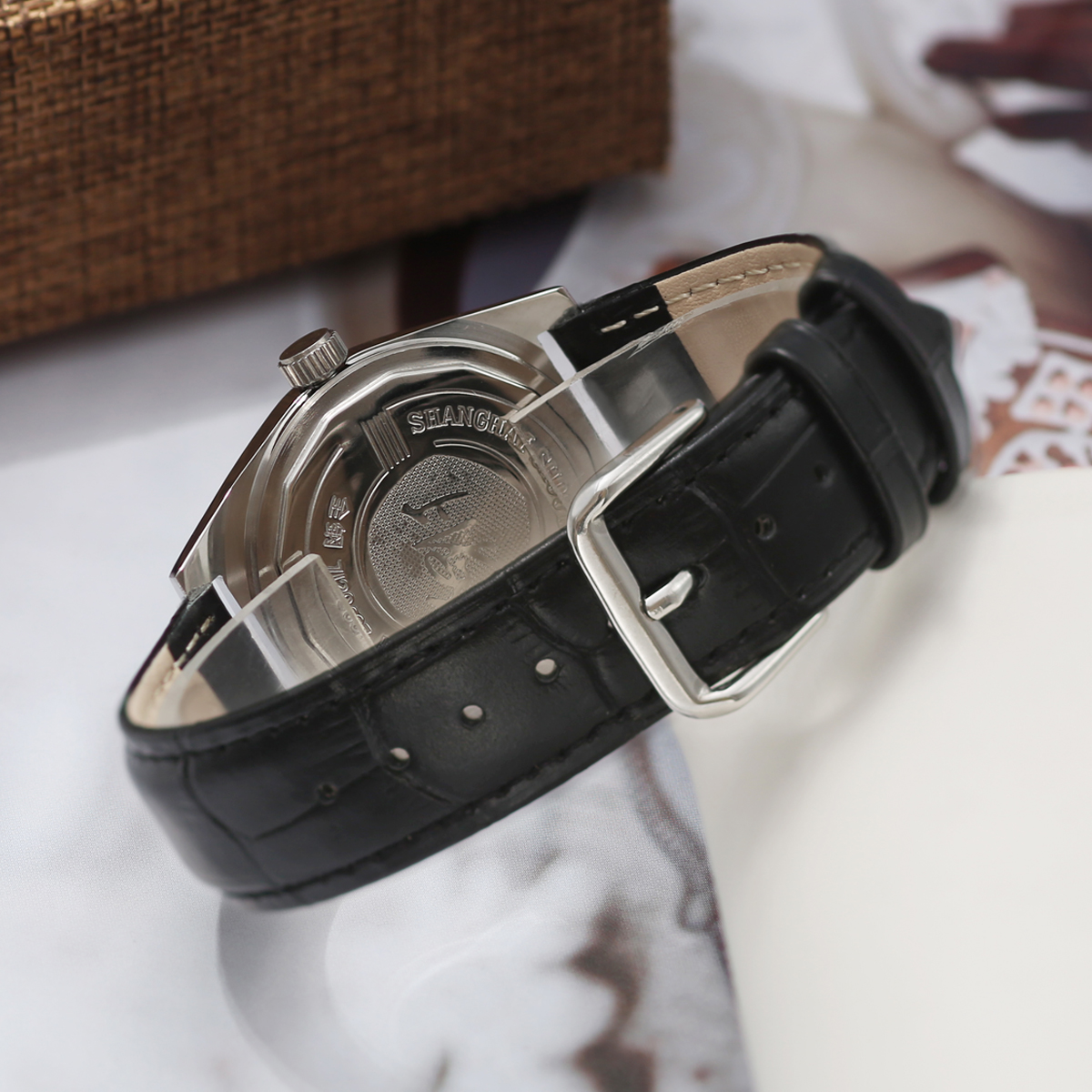 Shanghai 7120 mechanische Uhr mit Handaufzug für Herren, 36 mm, Retro-Business-Uhr, klassischer, schlichter Look