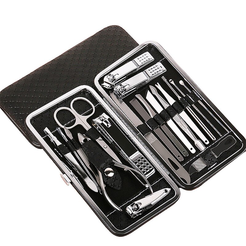 19pcs of One Set Multifunctional Nail Trimmer Portable Manicure Kit Durable Nail Clippers Useful Nail Cutter for Man Woman Home: G355833