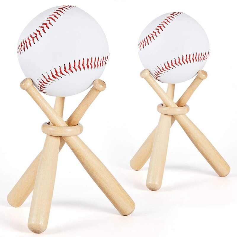 Baseball golf tennisbold display stativ souvenir bold træ holder støtte