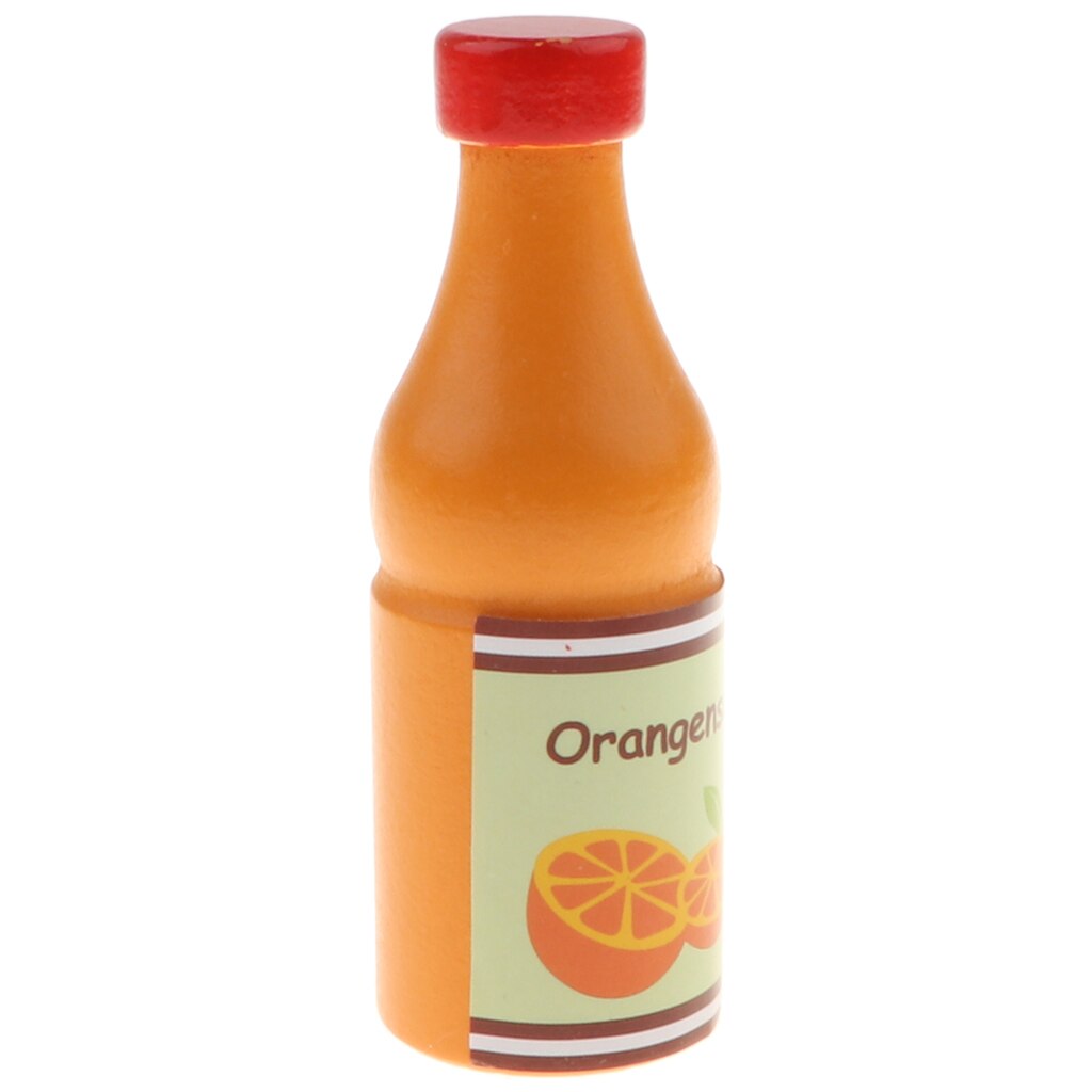 Børnekøkken rollespil pædagogisk legetøj juice mad køkken træ opbevaringsboks sæt: C