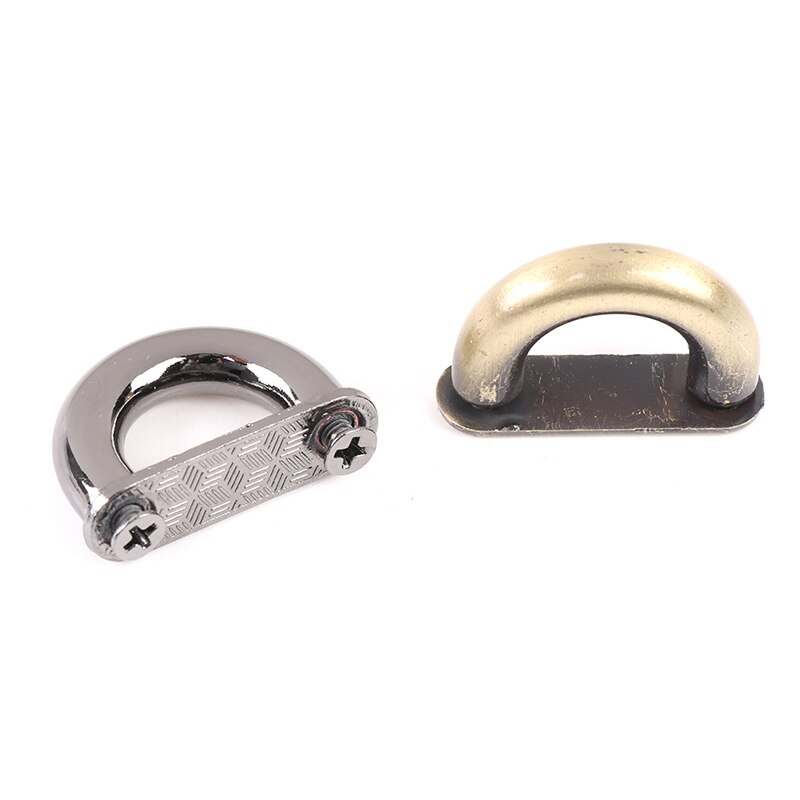 2 Stuks Metalen D-Ring Tas Connector Anker Gespen Boogbrug Met Schroeven Hanger Haken Tassen Riemen Riem leer Ambachten