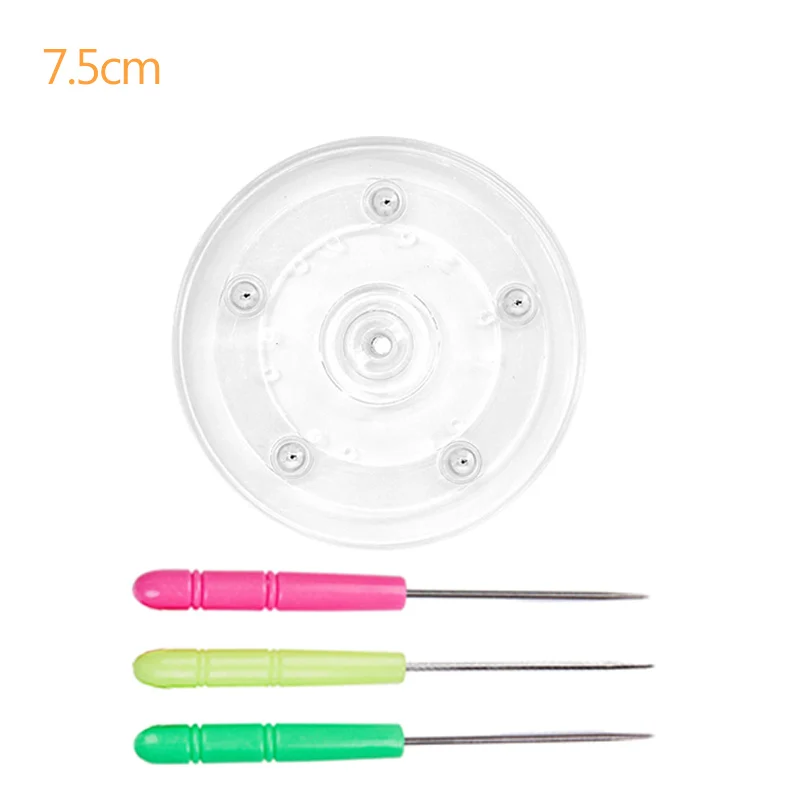 1pc Acrylic Square/Round Cookie Turntable Mini Cake Cupcake Decorating Turntable With Anti-Slip Silicone Mat Decaration Supplies: Pink