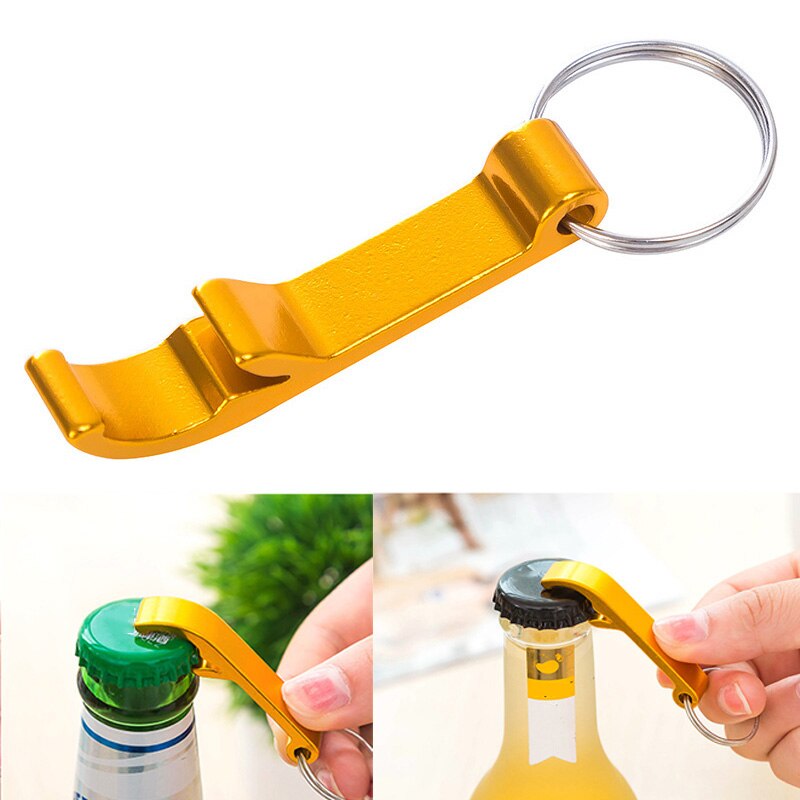 Draagbare Bier Flesopener Sleutelhanger 4 In 1 Pocket Aluminium Bier Flesopener Kan 5 Kleuren Bruiloft Gunst: 004