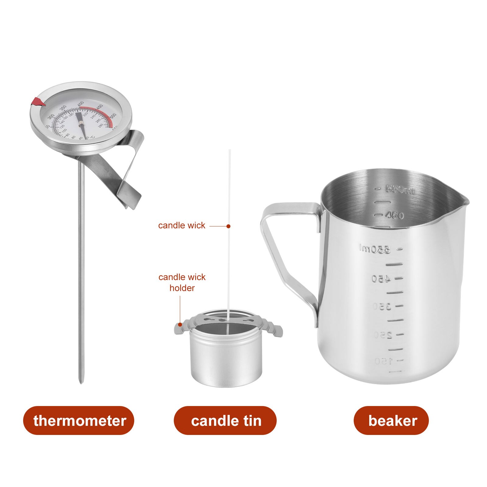 DIY Candle Making Kit DIY Candles Craft Tool Set Handle Arts Craft Supplies Stainless Steel Pouring Pot For Candle Making